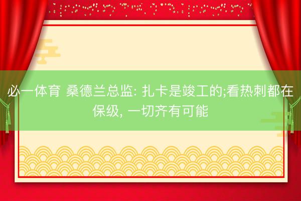 必一体育 桑德兰总监: 扎卡是竣工的;看热刺都在保级， 一切齐有可能