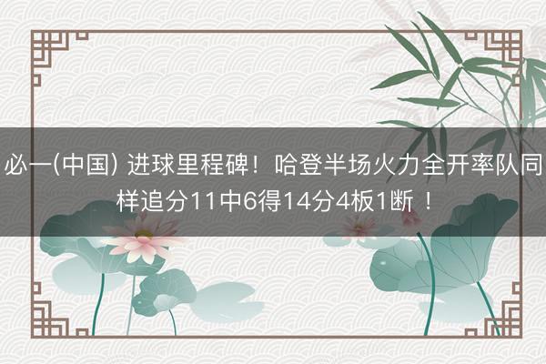 必一(中国) 进球里程碑！哈登半场火力全开率队同样追分11中6得14分4板1断 ！