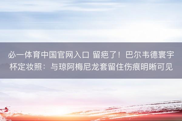 必一体育中国官网入口 留疤了！巴尔韦德寰宇杯定妆照：与琼阿梅尼龙套留住伤痕明晰可见