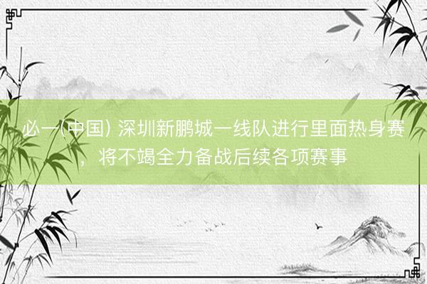 必一(中国) 深圳新鹏城一线队进行里面热身赛，将不竭全力备战后续各项赛事